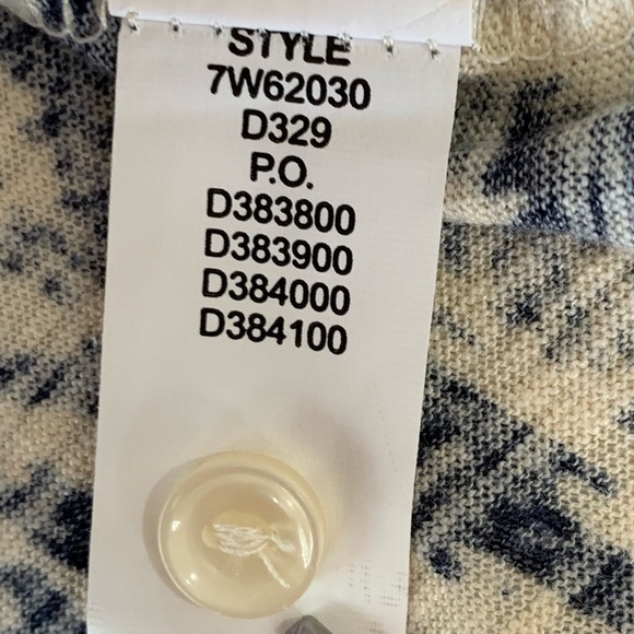 LUCKY Brand Ikat Aztec Print Blue Cream Sleeveless Summer Dress - Picture 10 of 13